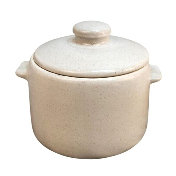 West Bend USA Ceramic Crock Been Pot Kitchen Storage Jar With Lid Retro Kitchen - Picture 2 of 8
